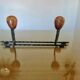 Scandinavian coat rack in metal and wood 60s 70s