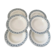 Set of 6 Terre de Fer Champigny pattern soup plates
