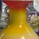 Glass vase – Handmade – Decoration – Yellow orange gradient