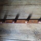 Coat rack patinated wood 4 hooks