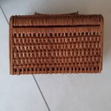 Old wicker and rattan basket