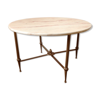 Marble and gilded coffee table