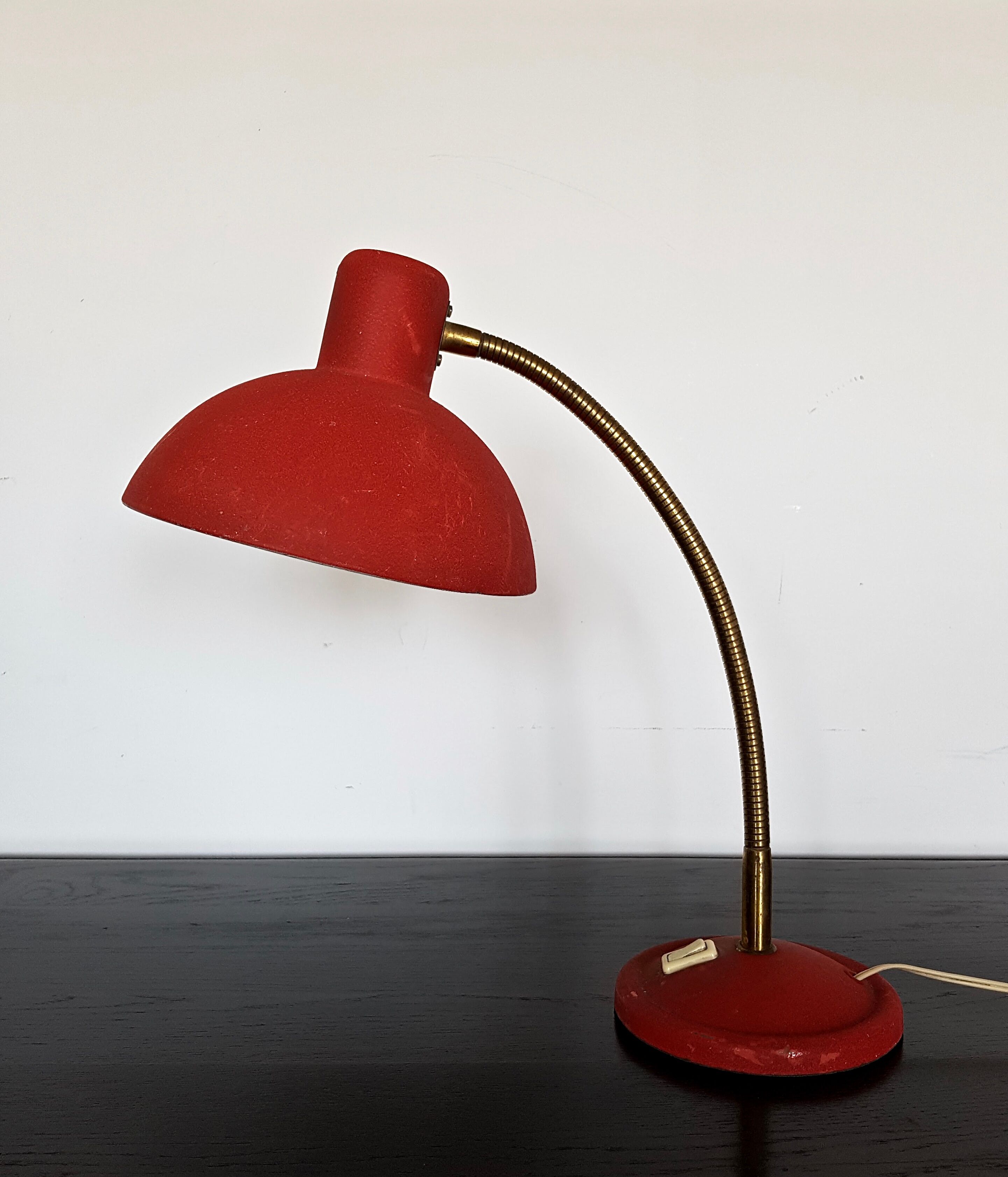 Vintage brass and metal desk lamp