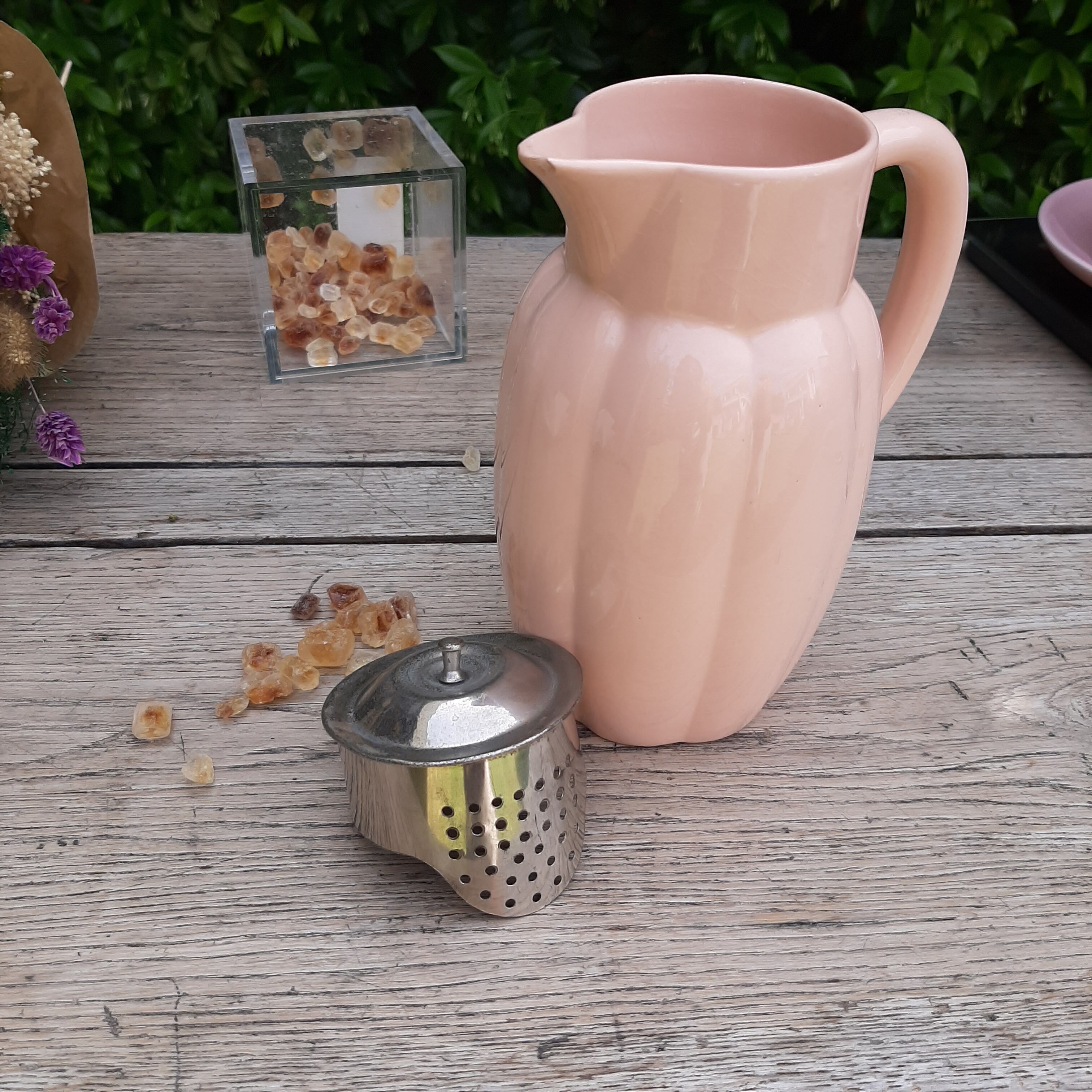 Old teapot Digoin and Sarreguemines