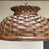 Pair of rattan ceiling lights
