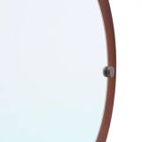 Curved plywood round mirror, 1960s