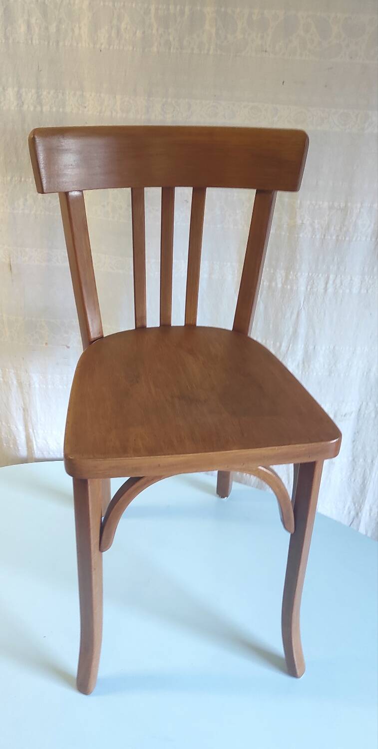 Solid wood bistro chair by Baumann - 50s/60s