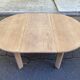 Scandinavian round extendable dining table stripped in oak 1980