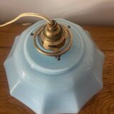 Blue opaline pendant light