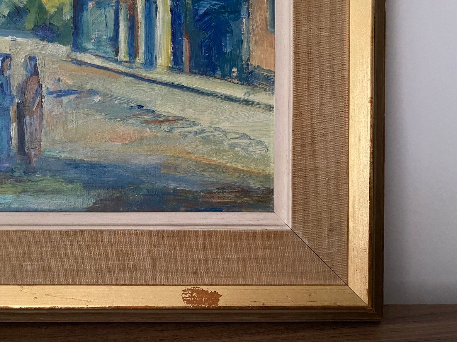 'Monument' - Vintage mid century swedish oil painting