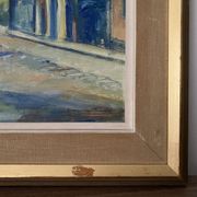 'Monument' - Vintage mid century swedish oil painting