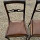 Set of 3 Regency faux leather chairs