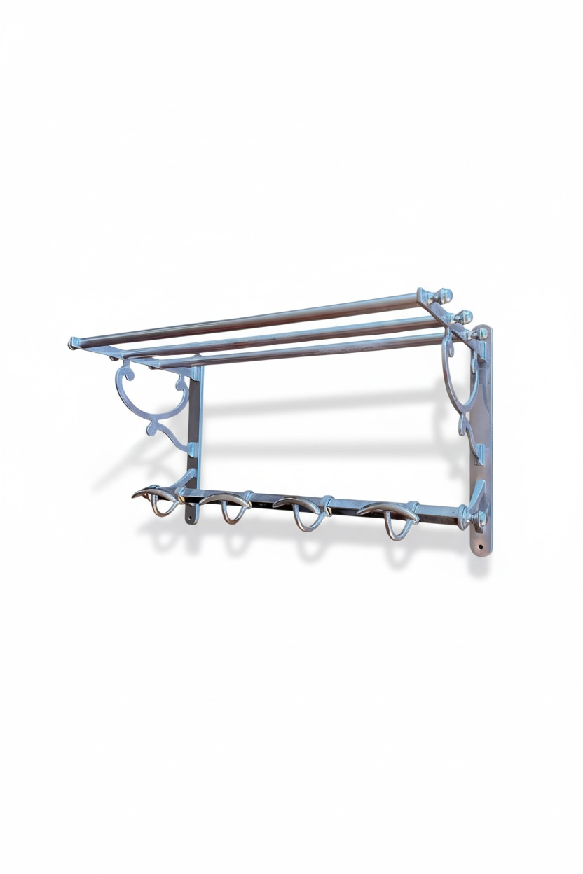 Art Deco wall coat rack shelf