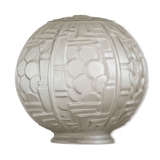 Molded glass globe, art deco