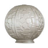 Molded glass globe, art deco