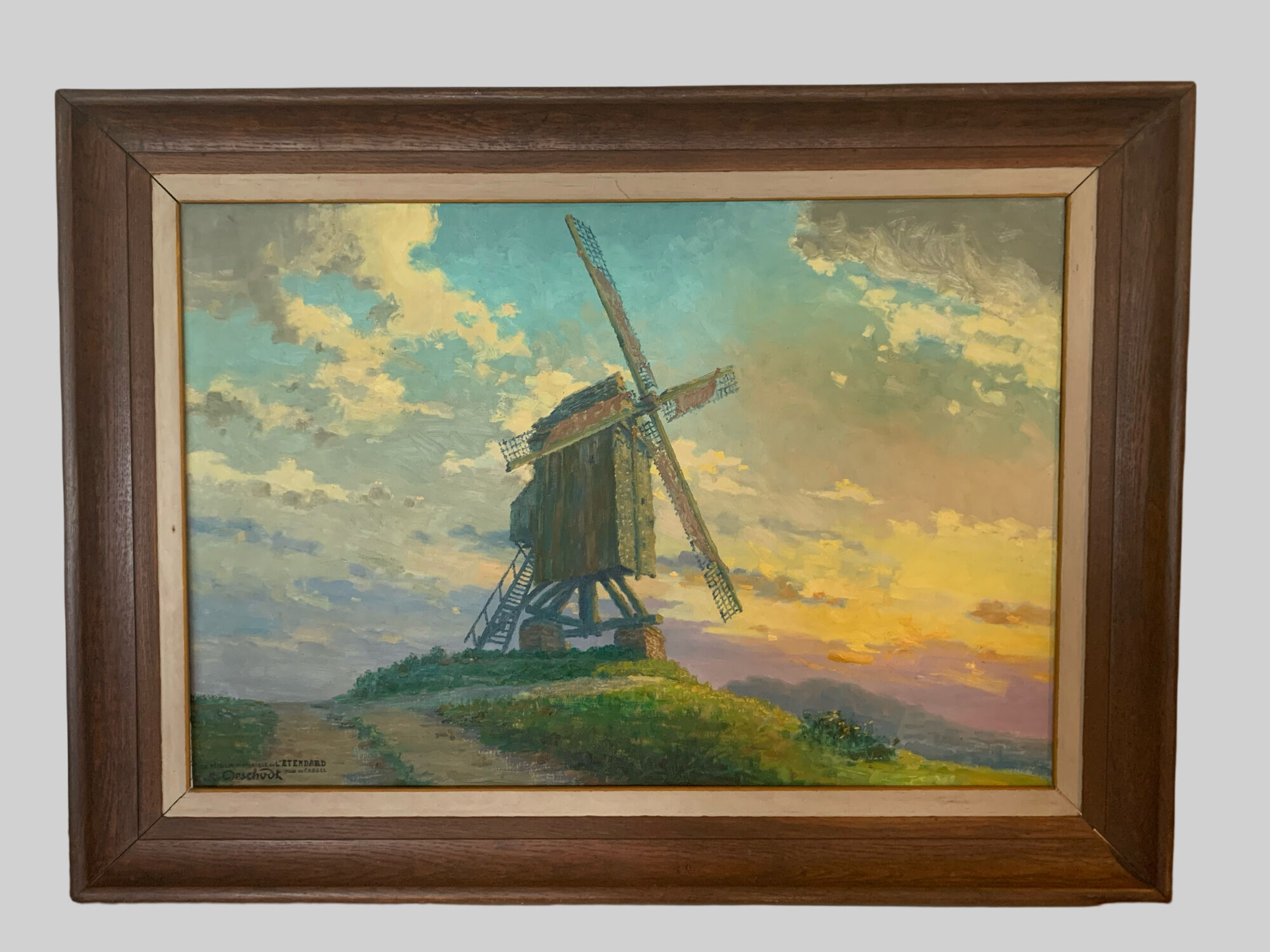 M.deschoot (1899/1971) oil on canvas "moulin de l'étendard" xx century