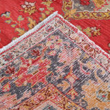 Anatolian handmade vintage rug,122x214cm