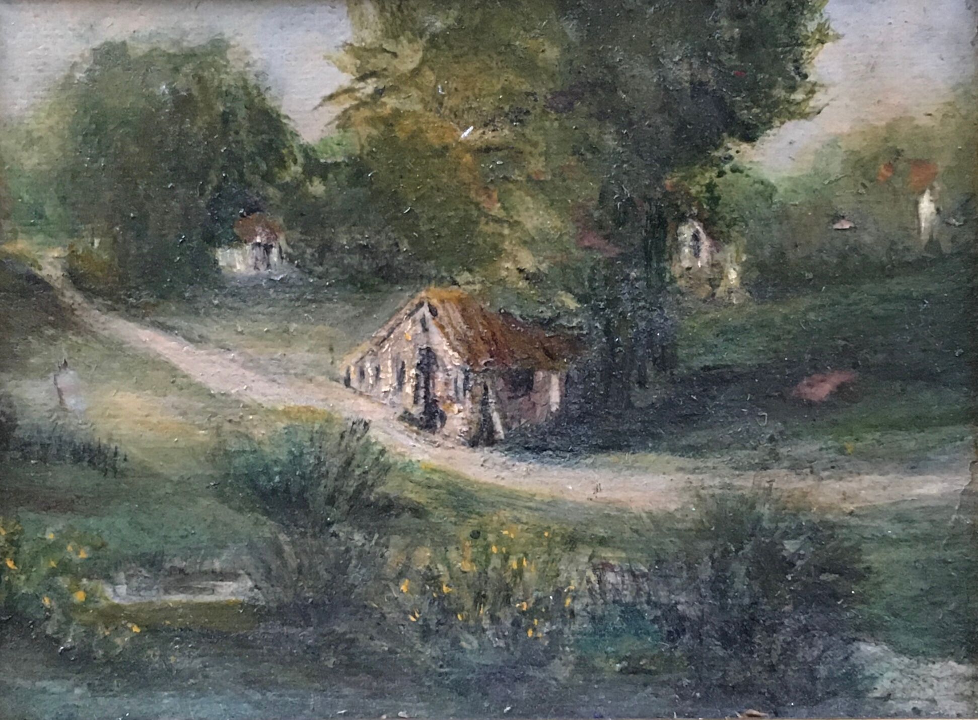 Thatched cottages and countryside