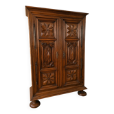 Louis XIII Walnut Carved and Moulded Wardrobe – 17th century