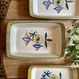 Set of 3 vintage serving dishes from the Flamingo series by Stavangerflint