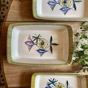 Set of 3 vintage serving dishes from the Flamingo series by Stavangerflint