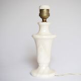 White alabaster lamp base