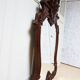 Antique Baroque Wall Mirror in Carved Mahogany