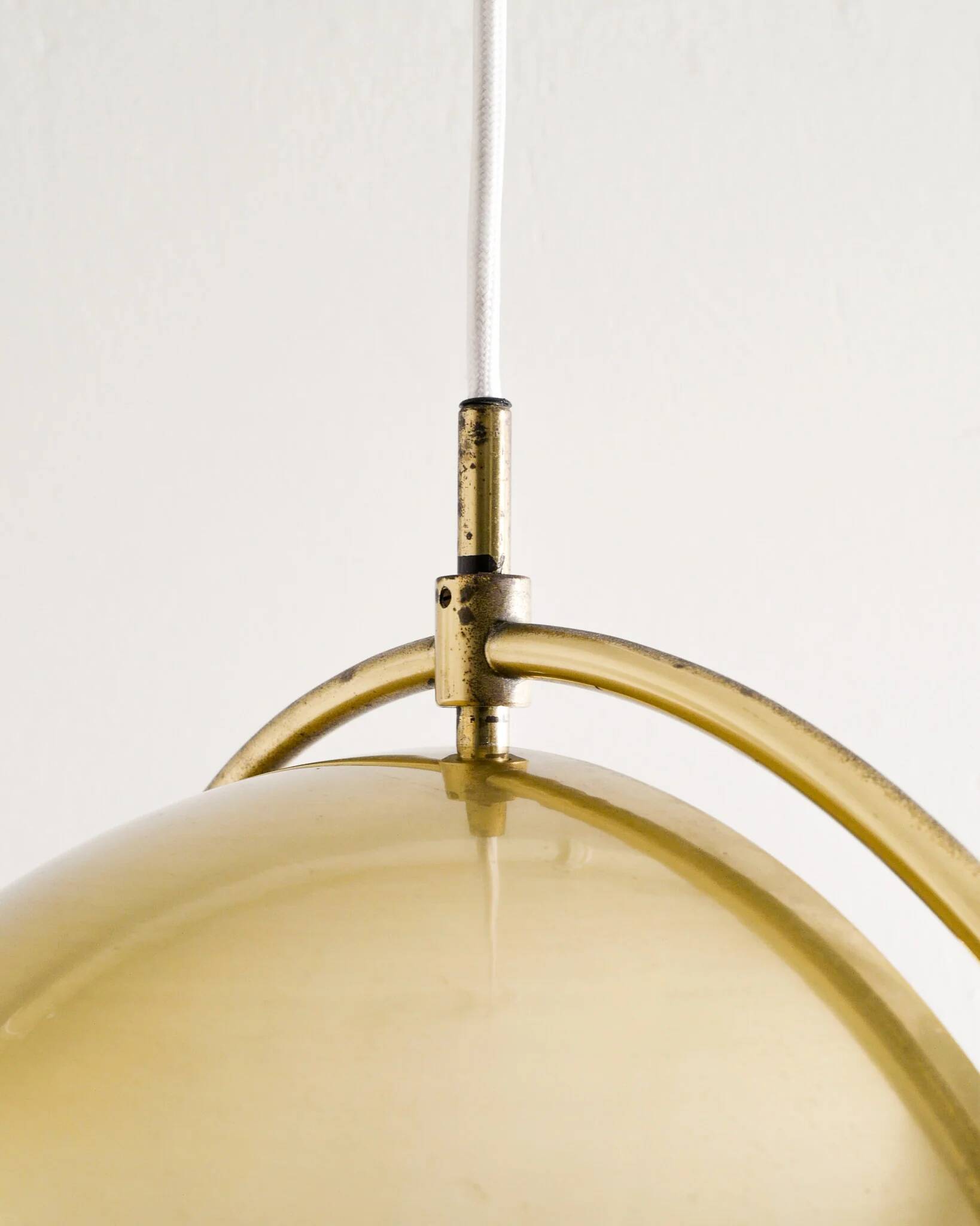 Vintage Danish Mid Century Louis Weisdorf "Multi Lite" Brass Pendant, 1960s