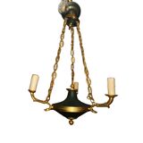 Lustre 3 branches empire en bronze