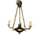 3-branched empire chandelier in bronze