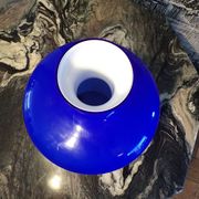 Vase Murano opaline bleue Ø34cm