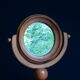 Miroir rond psyché de table en bois
