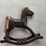 Cheval a bascule rétro bois