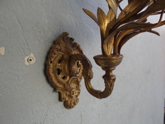 Applied Napoleon III bronze Golden Flower