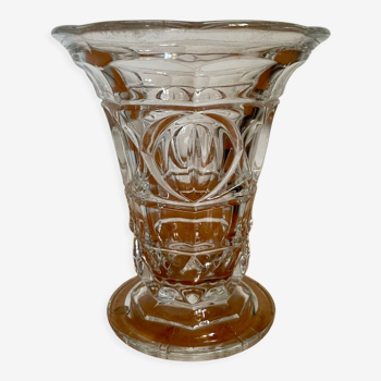 Vase en verre cristal vintage 1960 1970