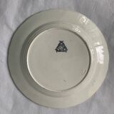 6 black dessert plates Old and Johnston Bordeaux 19th century astrology