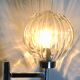Chrome and vintage glass sconce