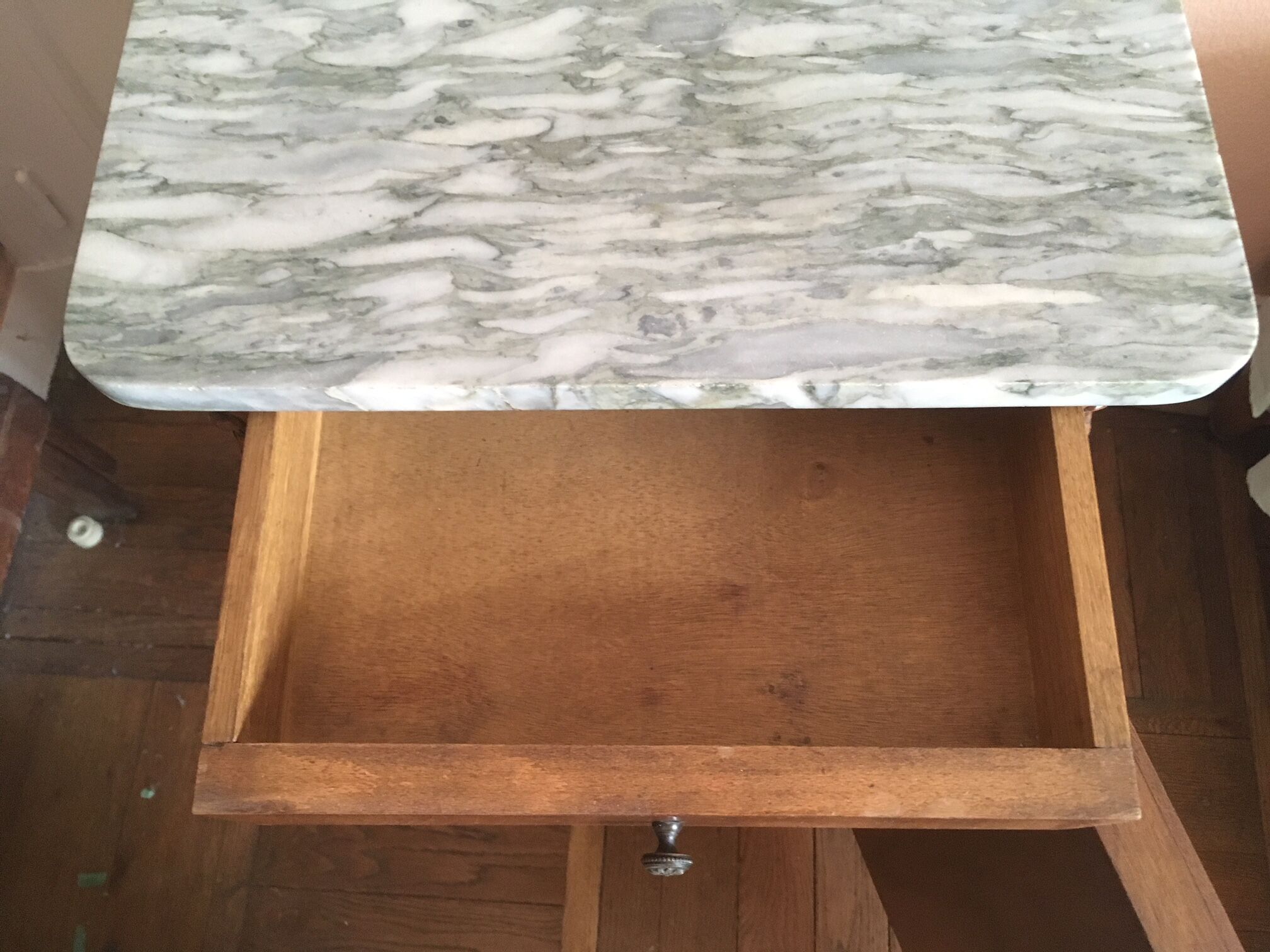 Louis Philippe nightstand with marble