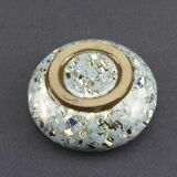 Gerbino, Vallauris, blue ashtray in mosaic earth