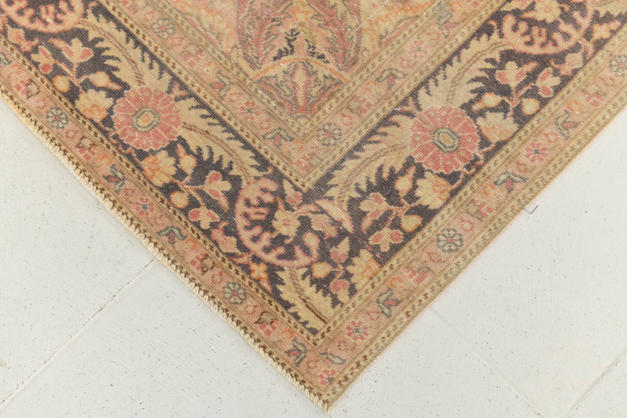 5x7 Peach Red Oriental Persian Rug, Living Room Rug, 144x216Cm