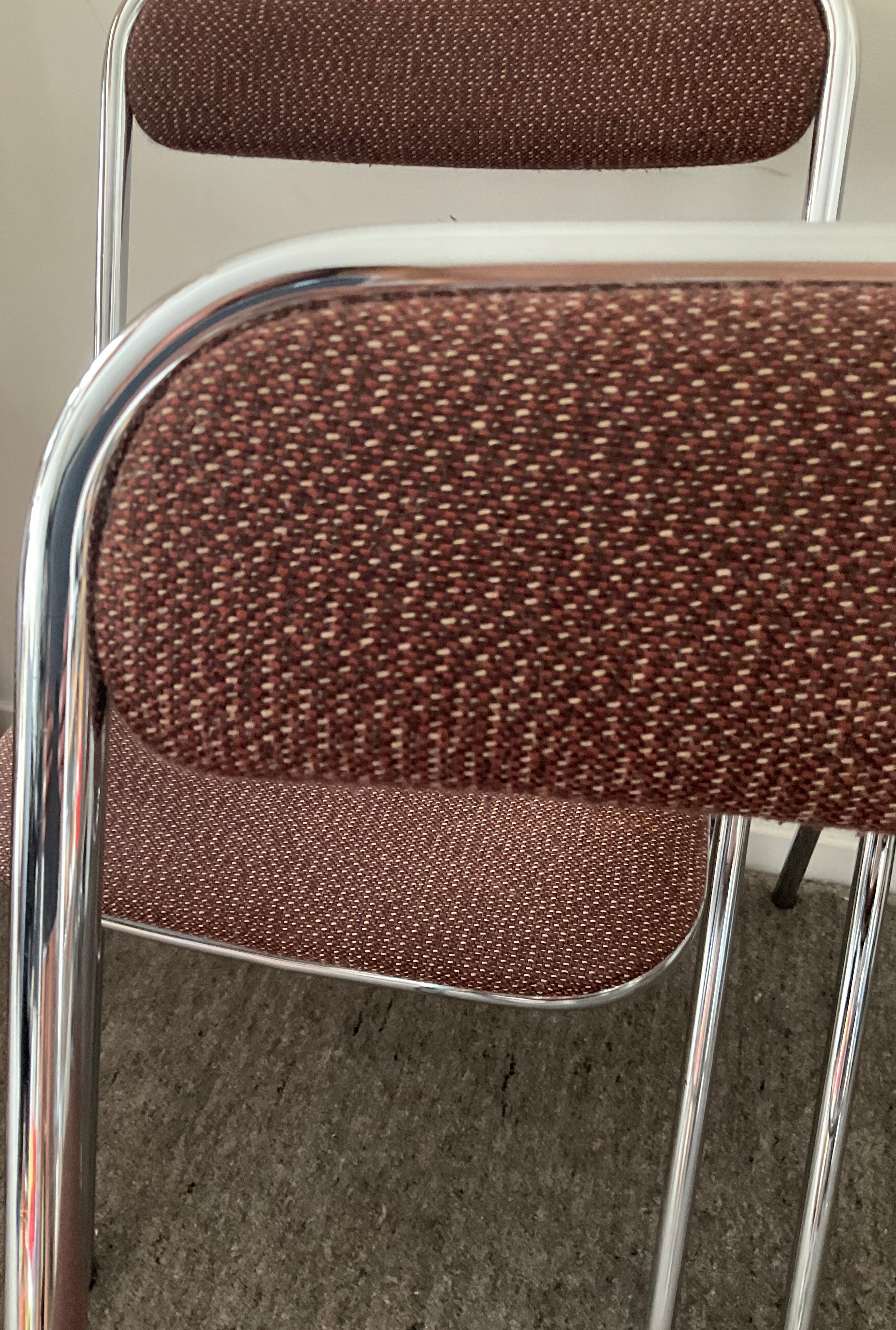 Série de 3 chaises pliantes Souvignet des années 70