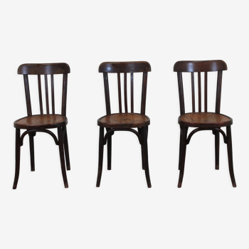 Série de 3 chaises bistrot