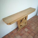 Console en chene blanchi style art deco
