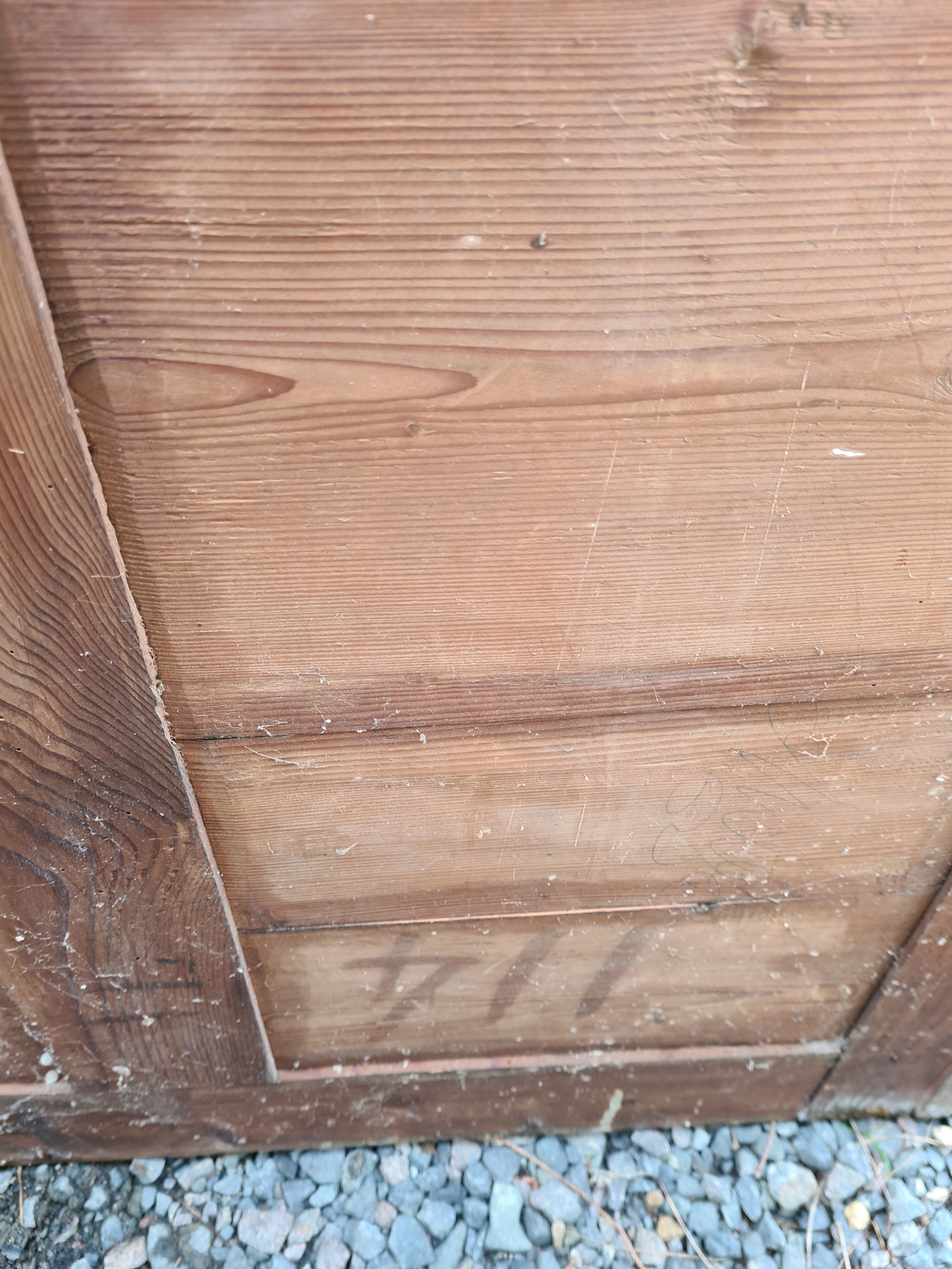 Old large-format mirror 88x133cm