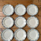 Série de 9 assiettes plates anciennes
