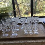 Set 6 wine glasses, 6 water glasses and 6 crystal shot glasses