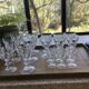 Set 6 wine glasses, 6 water glasses and 6 crystal shot glasses