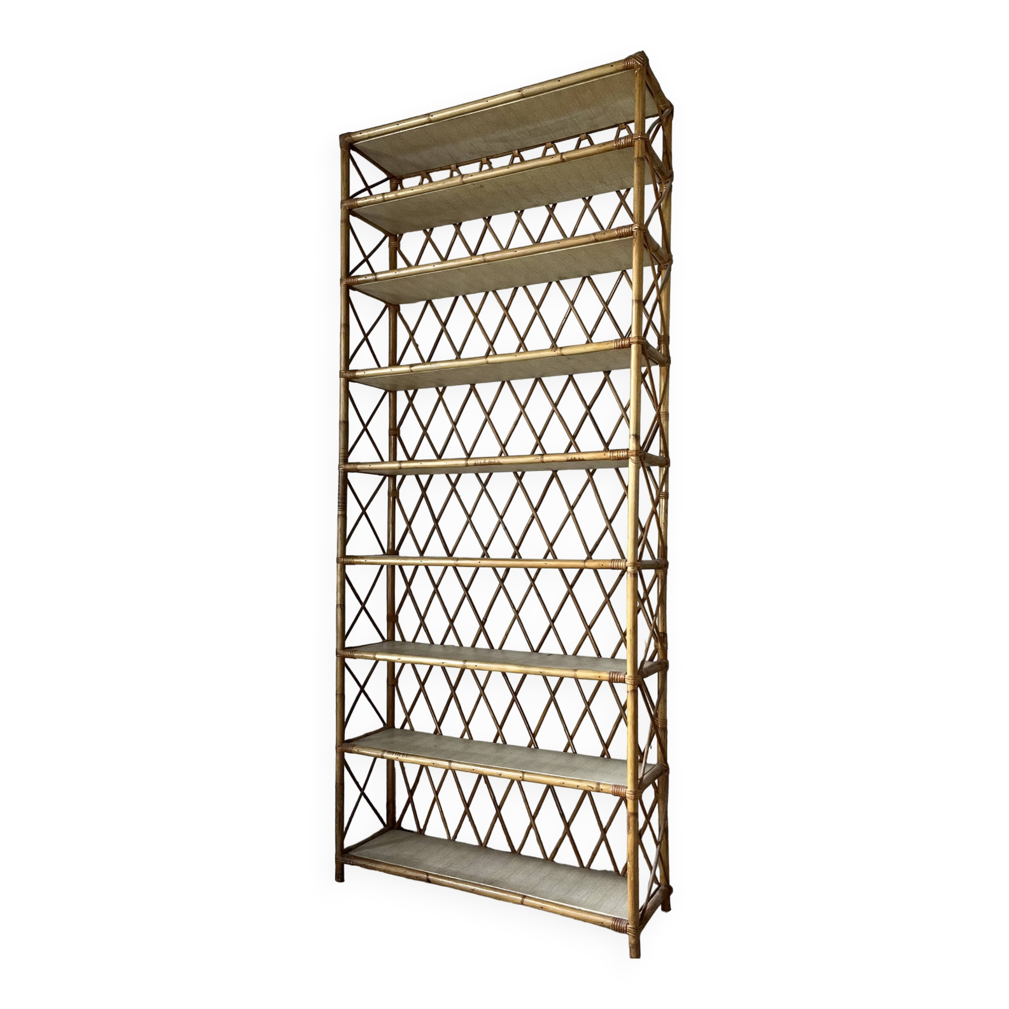 Large rattan bookcase
