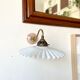 Wall lamp gooseneck in gilded metal and white opaline
