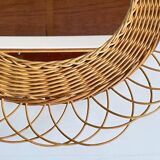 Vintage rattan sun mirror